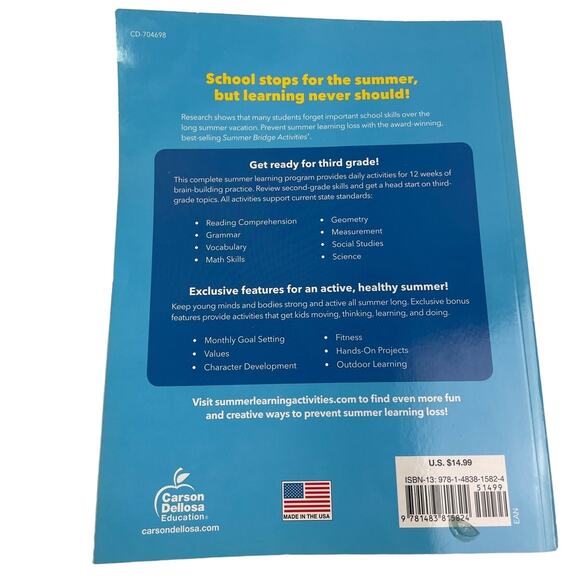 New Carson Dellosa Summer Bridge Activities Grades 2 to 3 Activity Book - Picture 2 of 2